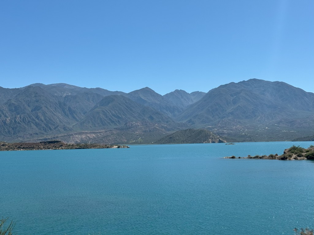 Potrerillos dam in the Andes
